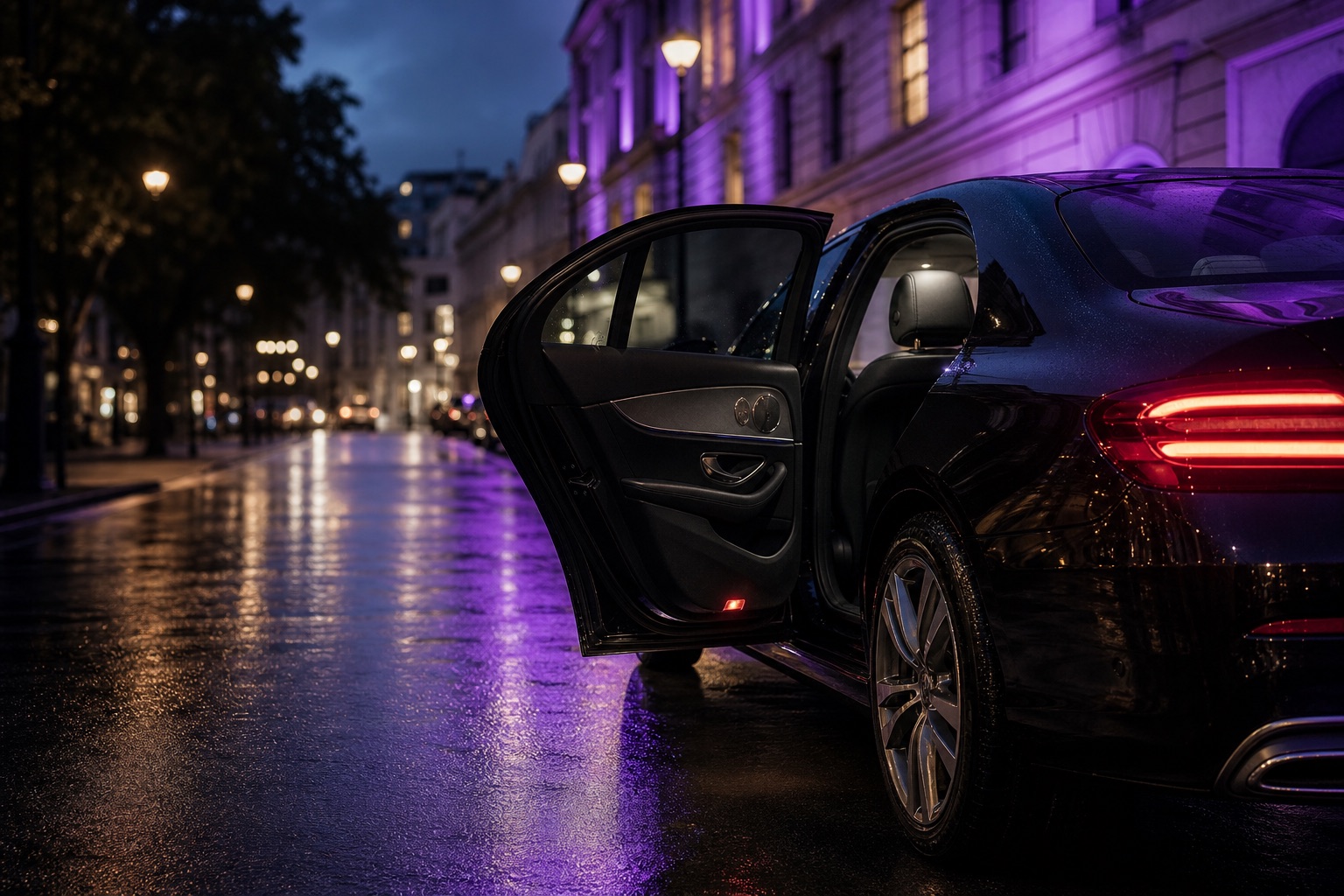 Passenger waiting for a licensed taxi on an Irish street